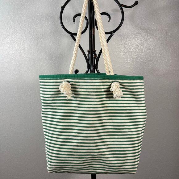 CB STATION Knotted Rope Tote Shoulder Bag Nautical Beach Coastal Summer Cruise - Picture 1 of 9